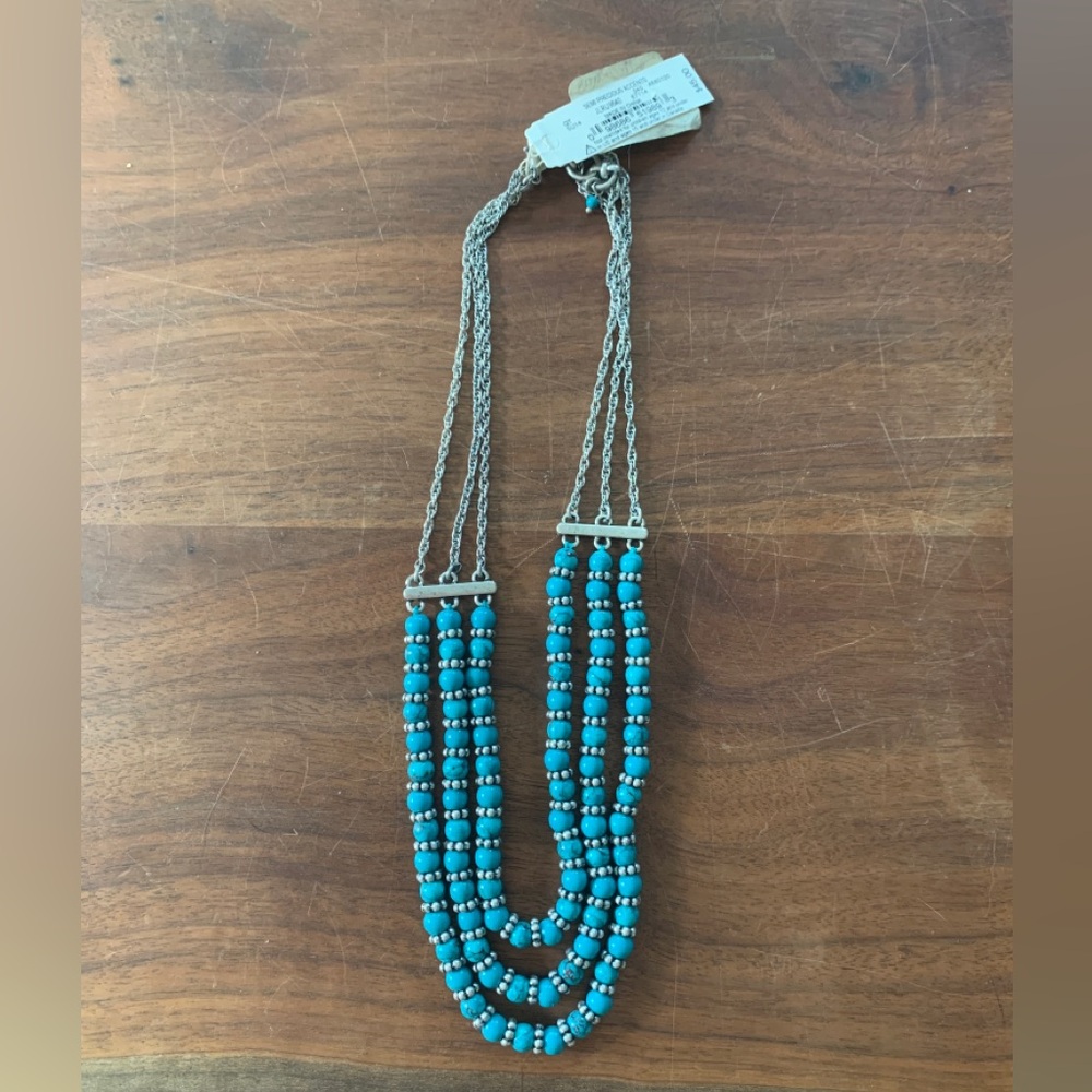 NWT Lucky Brand turquoise beaded necklace